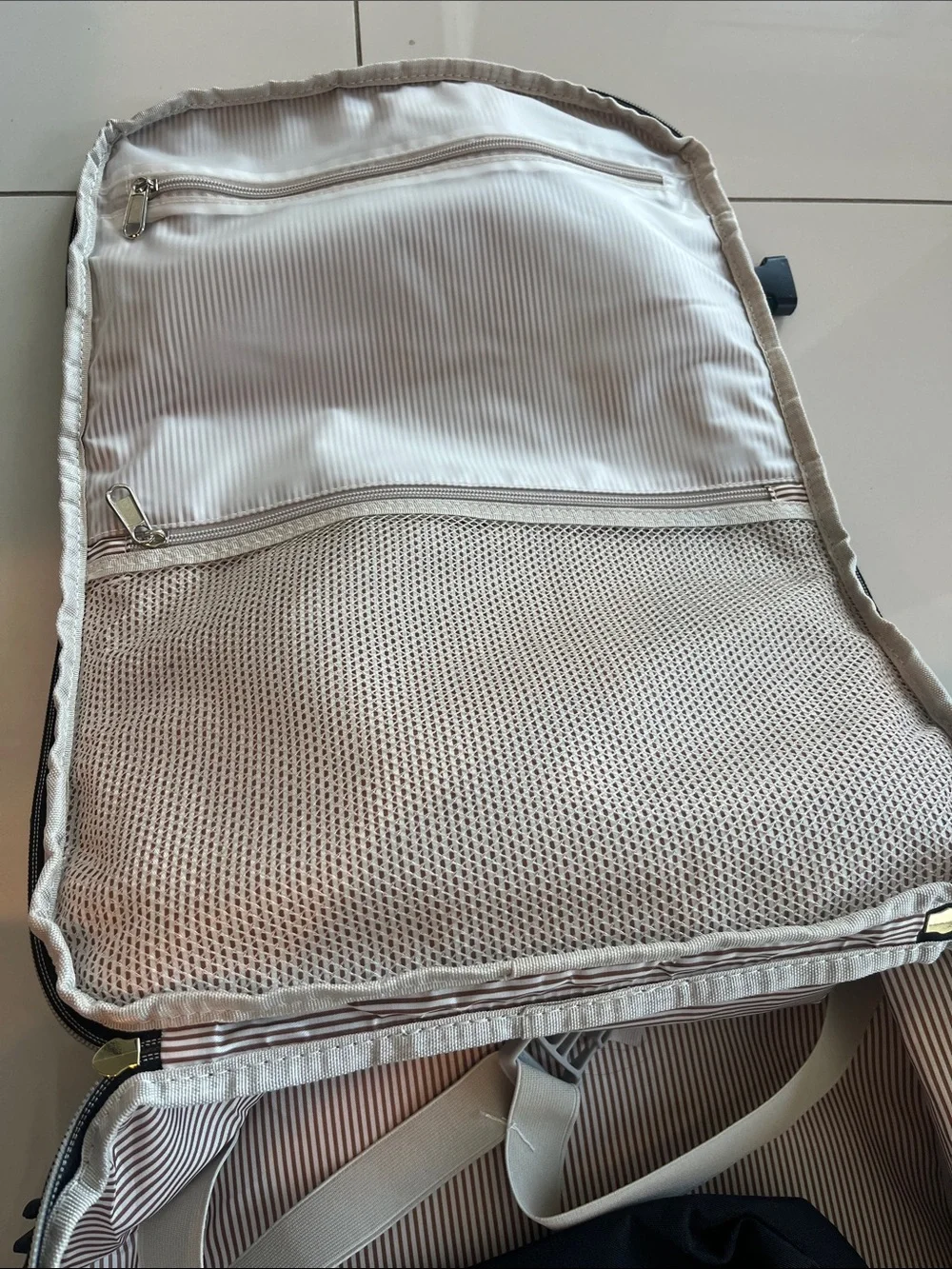 Lovevook Black Travel Luggage Backpack with Gold Accents NWOT